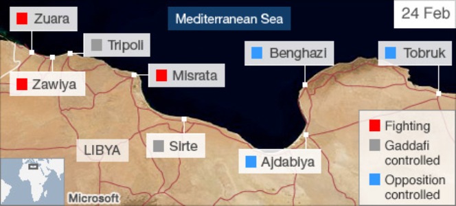 tripoli libya map. Libya – Map – Control of Key